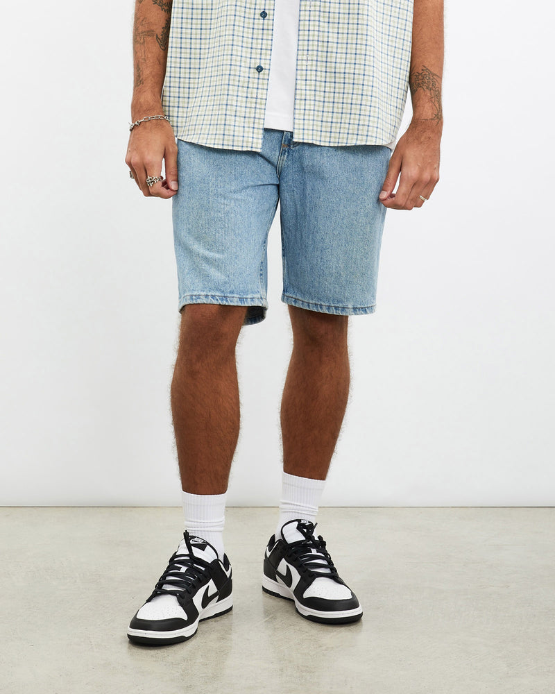 Vintage, Wrangler, Denim, Shorts, The Real Deal, size 35", colour Blue, newtown, sydney, australia, thrift store, opshop, preloved, secondhand, sustainable, retro, antique, 70s, 80s, 90s, 2000s, 00s, fashion, clothing, streetwear, trendy, garment, style, boutique, store, shop, archive, sale, cheap, best, top, Shorts