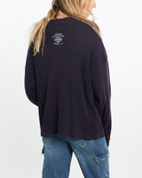 Vintage, Harley, Davidson, Thermal, Long, Sleeve, Tee, The Real Deal, size extra large, colour Purple, newtown, sydney, australia, thrift store, opshop, preloved, secondhand, sustainable, retro, antique, 70s, 80s, 90s, 2000s, 00s, fashion, clothing, streetwear, trendy, garment, style, boutique, store, shop, archive, sale, cheap, best, top, T-Shirts