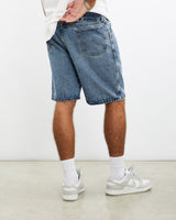 Vintage, Wrangler, Denim, Shorts, The Real Deal, size 36", colour Blue, newtown, sydney, australia, thrift store, opshop, preloved, secondhand, sustainable, retro, antique, 70s, 80s, 90s, 2000s, 00s, fashion, clothing, streetwear, trendy, garment, style, boutique, store, shop, archive, sale, cheap, best, top, Shorts