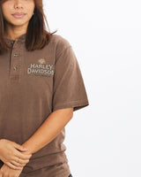 Vintage, Harley, Davidson, Henley, Tee, The Real Deal, size extra small, colour Grey, newtown, sydney, australia, thrift store, opshop, preloved, secondhand, sustainable, retro, antique, 70s, 80s, 90s, 2000s, 00s, fashion, clothing, streetwear, trendy, garment, style, boutique, store, shop, archive, sale, cheap, best, top, T-Shirts