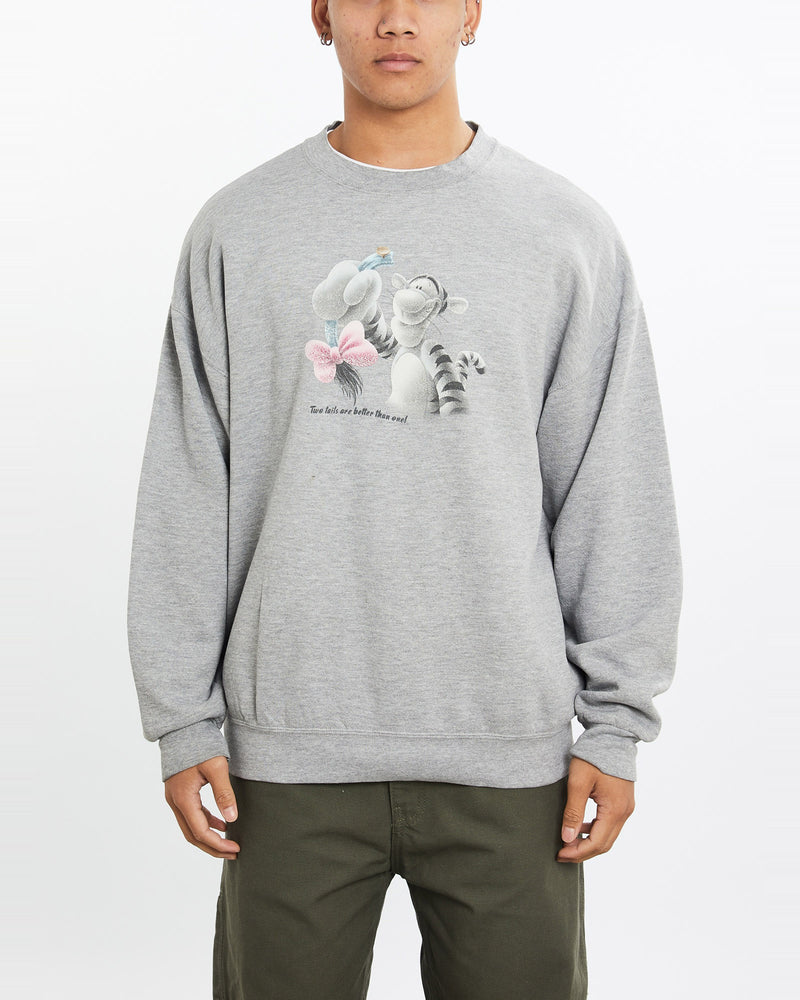 Vintage, 90s, Disney, Winnie, The, Pooh, Tigger', Sweatshirt, The Real Deal, size extra large, colour Grey, newtown, sydney, australia, thrift store, opshop, preloved, secondhand, sustainable, retro, antique, 70s, 80s, 90s, 2000s, 00s, fashion, clothing, streetwear, trendy, garment, style, boutique, store, shop, archive, sale, cheap, best, top, Sweats and hoodies