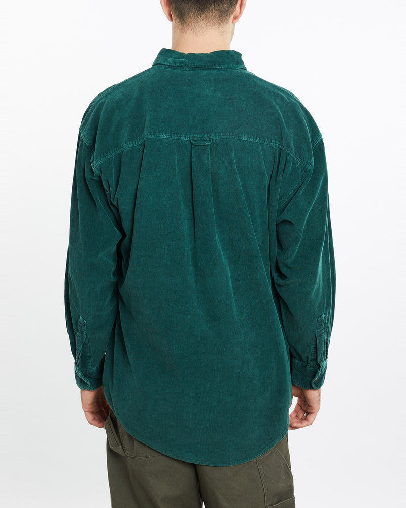 Vintage, 90s, Chaps, Ralph, Lauren, Corduroy, Button, Up, Shirt, The Real Deal, size extra large, colour Green, newtown, sydney, australia, thrift store, opshop, preloved, secondhand, sustainable, retro, antique, 70s, 80s, 90s, 2000s, 00s, fashion, clothing, streetwear, trendy, garment, style, boutique, store, shop, archive, sale, cheap, best, top, Shirts