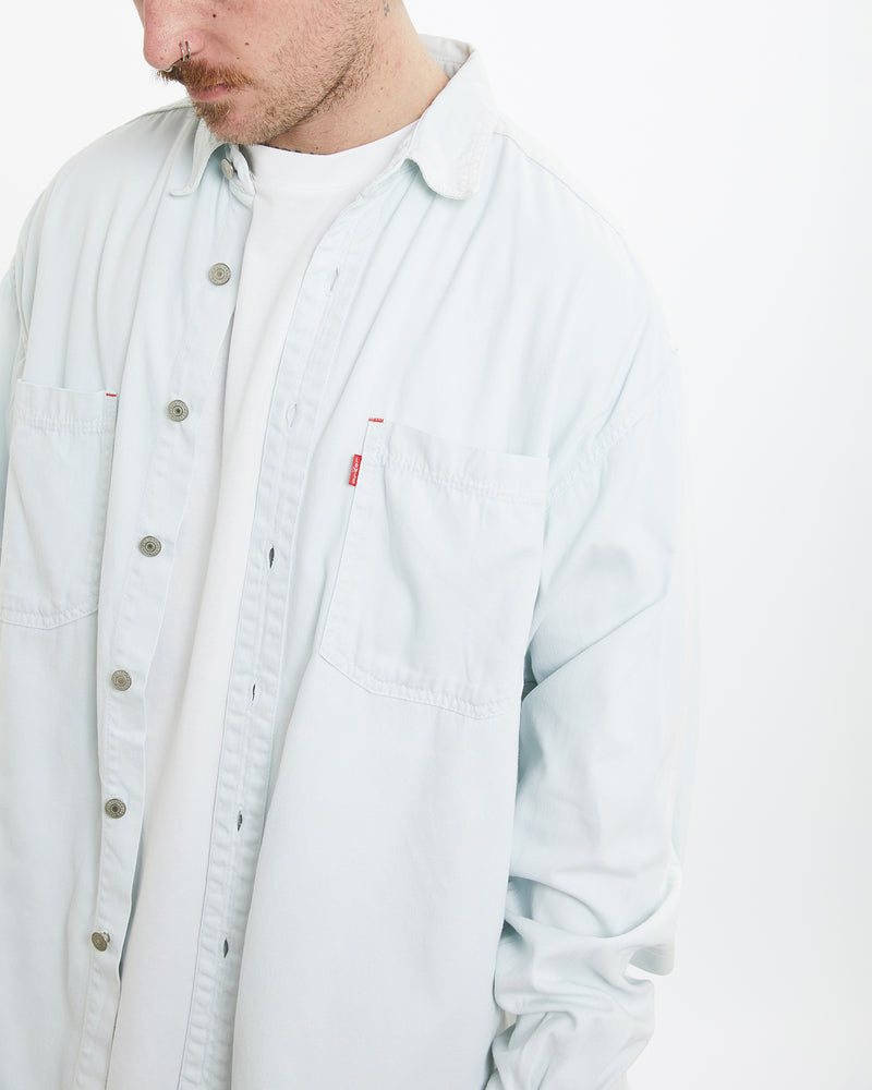 Vintage 90s Levi's Denim Button Up Shirt <br>L , The Real Deal , newtown, sydney, australia, thrift store, opshop, preloved, secondhand, sustainable, retro, antique, 70s, 80s, 90s, 2000s, 00s, fashion, clothing, streetwear, trendy, garment, style, boutique, store, shop, archive, sale, cheap, best, top