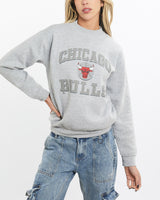 Vintage, 90s, NBA, Chicago, Bulls, Sweatshirt, The Real Deal, size double extra small, colour Grey, newtown, sydney, australia, thrift store, opshop, preloved, secondhand, sustainable, retro, antique, 70s, 80s, 90s, 2000s, 00s, fashion, clothing, streetwear, trendy, garment, style, boutique, store, shop, archive, sale, cheap, best, top, Sweats and hoodies