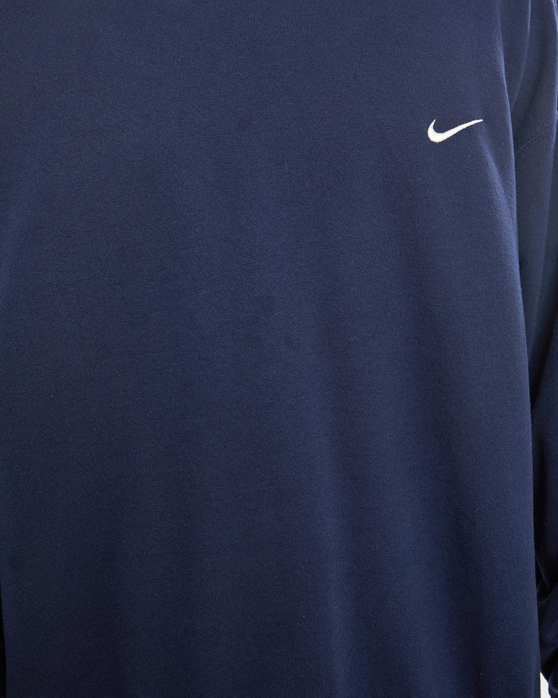Vintage, 90s, Nike, Sweatshirt, The Real Deal, size extra large, colour Navy, newtown, sydney, australia, thrift store, opshop, preloved, secondhand, sustainable, retro, antique, 70s, 80s, 90s, 2000s, 00s, fashion, clothing, streetwear, trendy, garment, style, boutique, store, shop, archive, sale, cheap, best, top, Sweats and hoodies