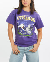 Vintage, Reebok, NFL, Minnesota, Vikings, Tee, The Real Deal, size double extra small, colour Purple, newtown, sydney, australia, thrift store, opshop, preloved, secondhand, sustainable, retro, antique, 70s, 80s, 90s, 2000s, 00s, fashion, clothing, streetwear, trendy, garment, style, boutique, store, shop, archive, sale, cheap, best, top, T-Shirts