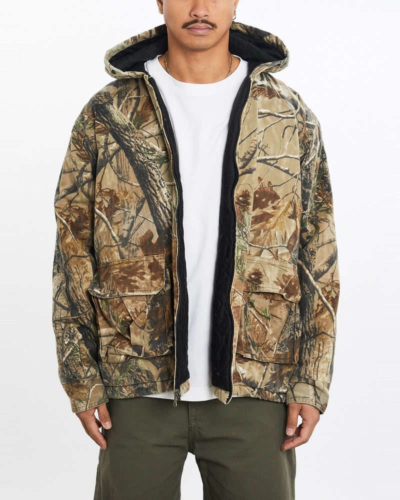 Vintage, Realtree, Camo, Jacket, The Real Deal, size large, colour Green, newtown, sydney, australia, thrift store, opshop, preloved, secondhand, sustainable, retro, antique, 70s, 80s, 90s, 2000s, 00s, fashion, clothing, streetwear, trendy, garment, style, boutique, store, shop, archive, sale, cheap, best, top, Jackets