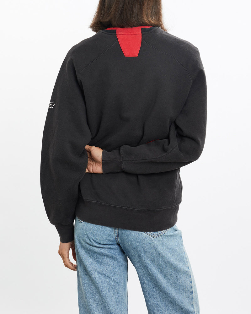 Vintage, Reebok, NFL, San, Francisco, 49ers, Sweatshirt, The Real Deal, size small, colour Black, newtown, sydney, australia, thrift store, opshop, preloved, secondhand, sustainable, retro, antique, 70s, 80s, 90s, 2000s, 00s, fashion, clothing, streetwear, trendy, garment, style, boutique, store, shop, archive, sale, cheap, best, top, Sweats and hoodies