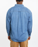 Vintage 90s Chaps Ralph Lauren Denim Button Up Shirt <br>XL , The Real Deal , newtown, sydney, australia, thrift store, opshop, preloved, secondhand, sustainable, retro, antique, 70s, 80s, 90s, 2000s, 00s, fashion, clothing, streetwear, trendy, garment, style, boutique, store, shop, archive, sale, cheap, best, top