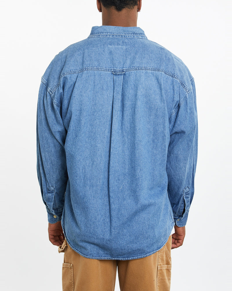 Vintage 90s Chaps Ralph Lauren Denim Button Up Shirt <br>XL , The Real Deal , newtown, sydney, australia, thrift store, opshop, preloved, secondhand, sustainable, retro, antique, 70s, 80s, 90s, 2000s, 00s, fashion, clothing, streetwear, trendy, garment, style, boutique, store, shop, archive, sale, cheap, best, top