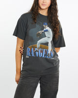 Vintage, 1989, MLB, Texas, Rangers, Nolan, Ryan', Tee, The Real Deal, size medium, colour Grey, newtown, sydney, australia, thrift store, opshop, preloved, secondhand, sustainable, retro, antique, 70s, 80s, 90s, 2000s, 00s, fashion, clothing, streetwear, trendy, garment, style, boutique, store, shop, archive, sale, cheap, best, top, T-Shirts