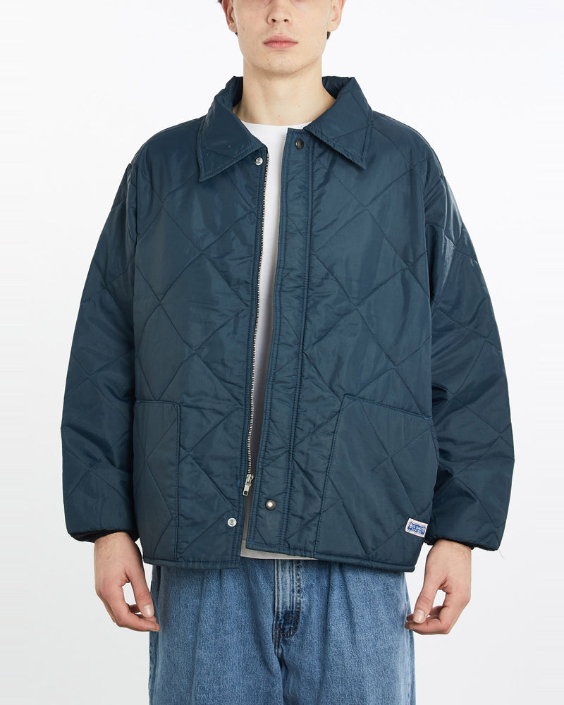 Vintage, 90s, Big, Smith, Puffer, Jacket, The Real Deal, size extra large, colour Navy, newtown, sydney, australia, thrift store, opshop, preloved, secondhand, sustainable, retro, antique, 70s, 80s, 90s, 2000s, 00s, fashion, clothing, streetwear, trendy, garment, style, boutique, store, shop, archive, sale, cheap, best, top, Jackets