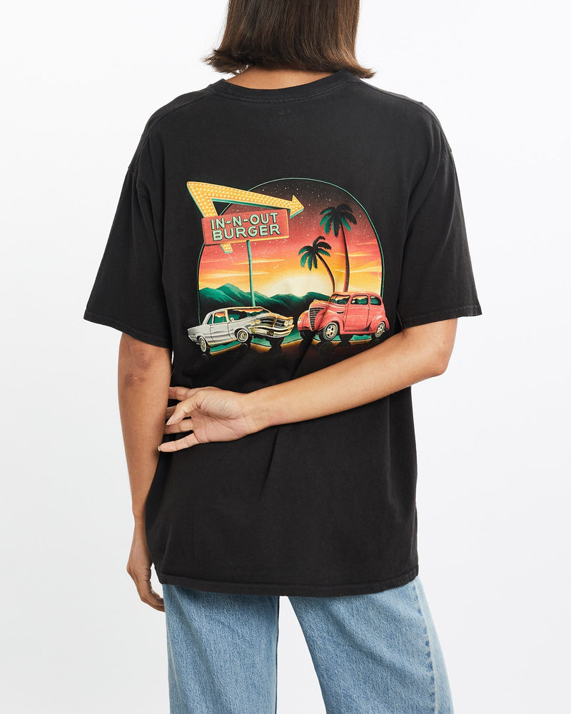 Vintage, In-N-Out, Burger, Tee, The Real Deal, size medium, colour Black, newtown, sydney, australia, thrift store, opshop, preloved, secondhand, sustainable, retro, antique, 70s, 80s, 90s, 2000s, 00s, fashion, clothing, streetwear, trendy, garment, style, boutique, store, shop, archive, sale, cheap, best, top, T-Shirts