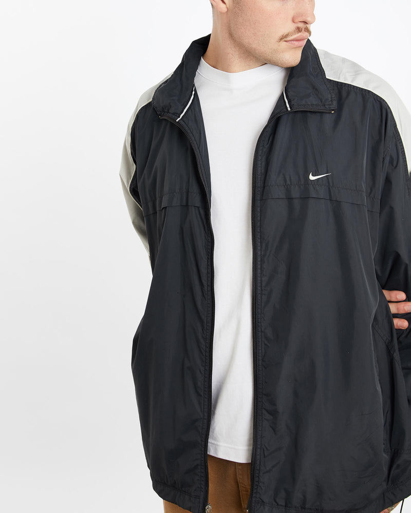 Vintage, Nike, Windbreaker, Jacket, The Real Deal, size extra large, colour Grey, newtown, sydney, australia, thrift store, opshop, preloved, secondhand, sustainable, retro, antique, 70s, 80s, 90s, 2000s, 00s, fashion, clothing, streetwear, trendy, garment, style, boutique, store, shop, archive, sale, cheap, best, top, Jackets