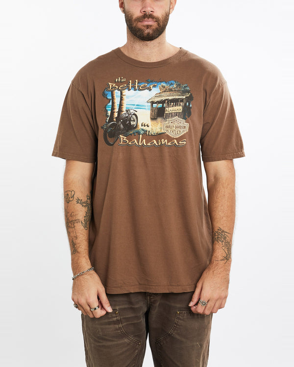 Vintage, Harley, Davidson, Tee, The Real Deal, size extra large, colour Brown, newtown, sydney, australia, thrift store, opshop, preloved, secondhand, sustainable, retro, antique, 70s, 80s, 90s, 2000s, 00s, fashion, clothing, streetwear, trendy, garment, style, boutique, store, shop, archive, sale, cheap, best, top, T-Shirts