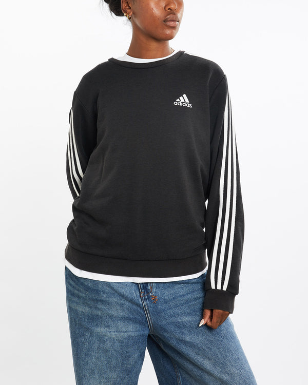 Vintage, Adidas, Sweatshirt, The Real Deal, size medium, colour Black, newtown, sydney, australia, thrift store, opshop, preloved, secondhand, sustainable, retro, antique, 70s, 80s, 90s, 2000s, 00s, fashion, clothing, streetwear, trendy, garment, style, boutique, store, shop, archive, sale, cheap, best, top, Sweats and hoodies