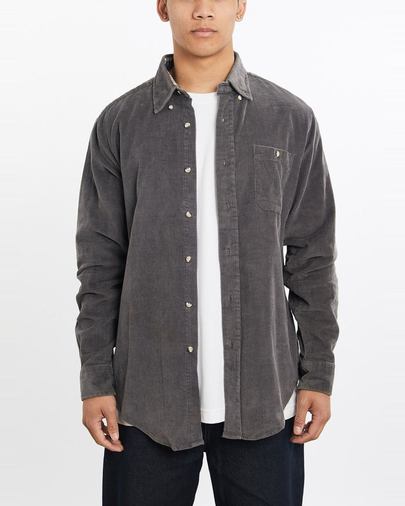 Vintage, Levi's, Corduroy, Button, Up, Shirt, The Real Deal, size large, colour Grey, newtown, sydney, australia, thrift store, opshop, preloved, secondhand, sustainable, retro, antique, 70s, 80s, 90s, 2000s, 00s, fashion, clothing, streetwear, trendy, garment, style, boutique, store, shop, archive, sale, cheap, best, top, Shirts