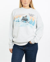 Vintage, 90s, Wyoming, Snowmobile, Sweatshirt, The Real Deal, size medium, colour Grey, newtown, sydney, australia, thrift store, opshop, preloved, secondhand, sustainable, retro, antique, 70s, 80s, 90s, 2000s, 00s, fashion, clothing, streetwear, trendy, garment, style, boutique, store, shop, archive, sale, cheap, best, top, Sweats and hoodies