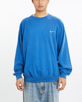Vintage, 90s, Nike, Sweatshirt, The Real Deal, size large, colour Blue, newtown, sydney, australia, thrift store, opshop, preloved, secondhand, sustainable, retro, antique, 70s, 80s, 90s, 2000s, 00s, fashion, clothing, streetwear, trendy, garment, style, boutique, store, shop, archive, sale, cheap, best, top, Sweats and hoodies