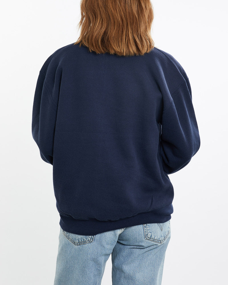 Vintage, 90s, Russell, Athletic, Sweatshirt, The Real Deal, size medium, colour Navy, newtown, sydney, australia, thrift store, opshop, preloved, secondhand, sustainable, retro, antique, 70s, 80s, 90s, 2000s, 00s, fashion, clothing, streetwear, trendy, garment, style, boutique, store, shop, archive, sale, cheap, best, top, Sweats and hoodies