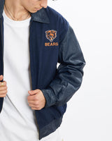 Vintage, 90s, NFL, Chicago, Bears, Varsity, Jacket, The Real Deal, size large, colour Navy, newtown, sydney, australia, thrift store, opshop, preloved, secondhand, sustainable, retro, antique, 70s, 80s, 90s, 2000s, 00s, fashion, clothing, streetwear, trendy, garment, style, boutique, store, shop, archive, sale, cheap, best, top, Jackets