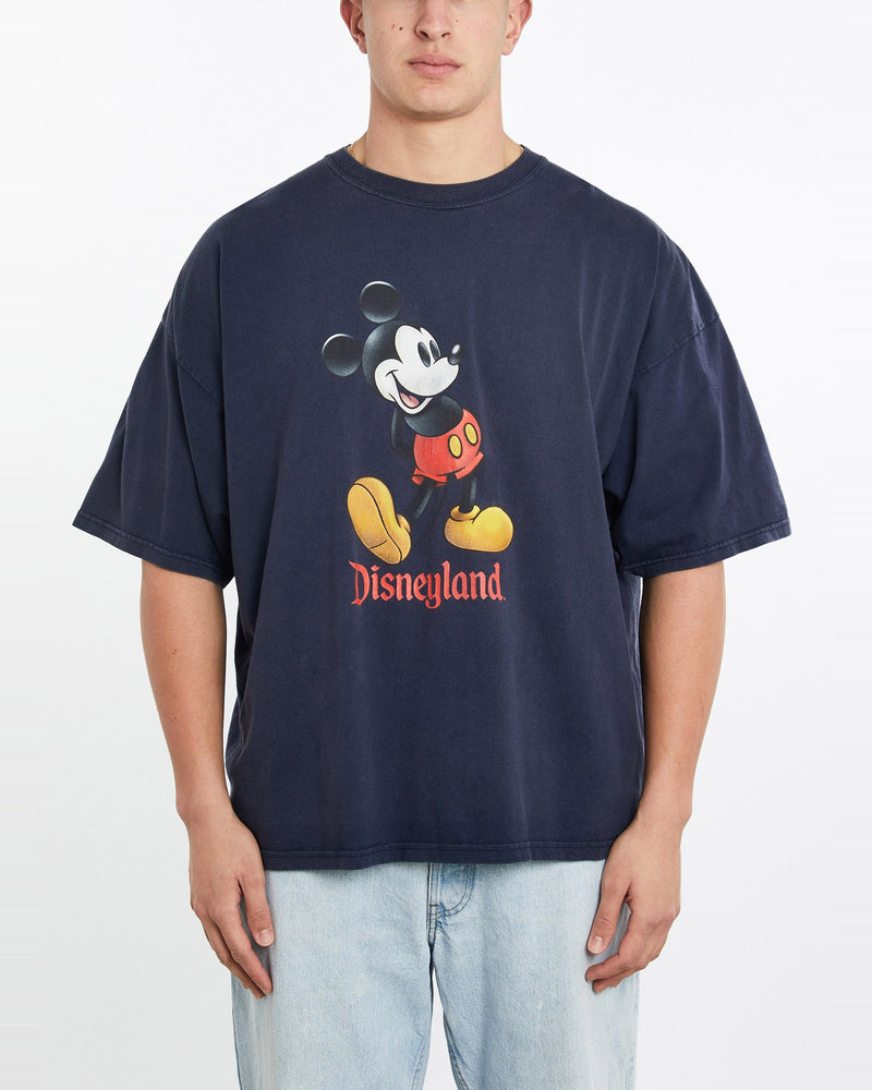 Vintage, 90s, Mickey, Mouse, Disneyland, Tee, The Real Deal, size extra large, colour Navy, newtown, sydney, australia, thrift store, opshop, preloved, secondhand, sustainable, retro, antique, 70s, 80s, 90s, 2000s, 00s, fashion, clothing, streetwear, trendy, garment, style, boutique, store, shop, archive, sale, cheap, best, top, T-Shirts