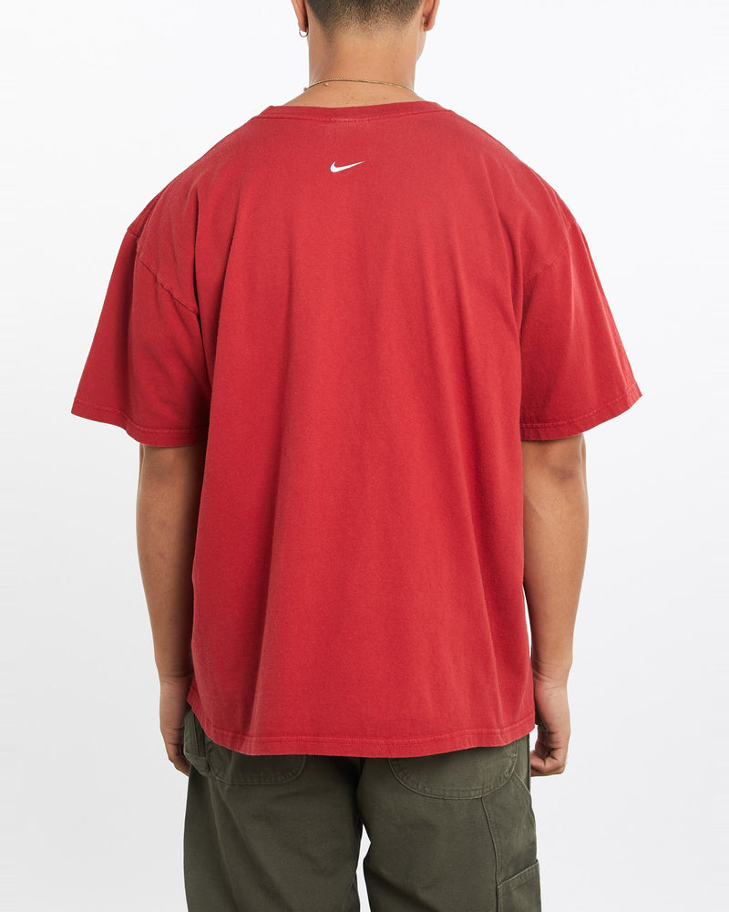 Vintage, Nike, Tee, The Real Deal, size large, colour Red, newtown, sydney, australia, thrift store, opshop, preloved, secondhand, sustainable, retro, antique, 70s, 80s, 90s, 2000s, 00s, fashion, clothing, streetwear, trendy, garment, style, boutique, store, shop, archive, sale, cheap, best, top, T-Shirts