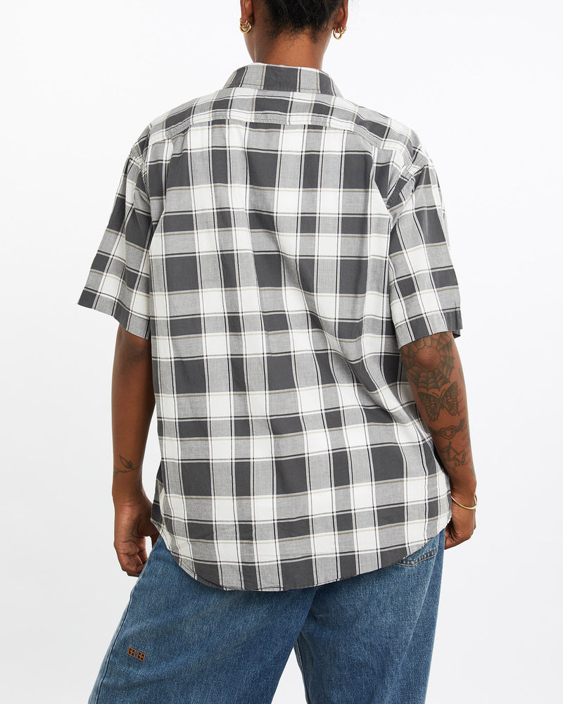 Vintage, Eddie, Bauer, Short, Sleeve, Button, Up, Shirt, The Real Deal, size medium, colour Grey, newtown, sydney, australia, thrift store, opshop, preloved, secondhand, sustainable, retro, antique, 70s, 80s, 90s, 2000s, 00s, fashion, clothing, streetwear, trendy, garment, style, boutique, store, shop, archive, sale, cheap, best, top, Shirts