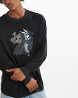 Vintage, 1994, Looney, Tunes, Bugs, Bunny, Long, Sleeve, Tee, The Real Deal, size large, colour Black, newtown, sydney, australia, thrift store, opshop, preloved, secondhand, sustainable, retro, antique, 70s, 80s, 90s, 2000s, 00s, fashion, clothing, streetwear, trendy, garment, style, boutique, store, shop, archive, sale, cheap, best, top, T-Shirts