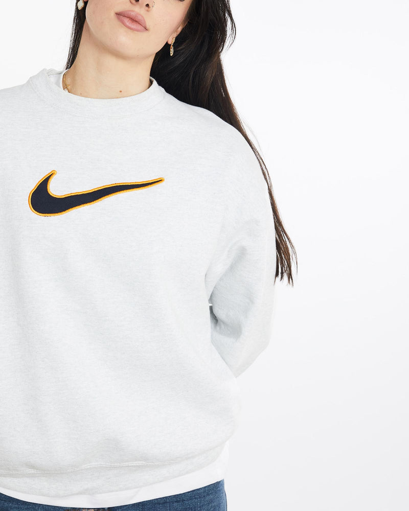 Vintage, 90s, Nike, Heavyweight, Sweatshirt, The Real Deal, size medium, colour Grey, newtown, sydney, australia, thrift store, opshop, preloved, secondhand, sustainable, retro, antique, 70s, 80s, 90s, 2000s, 00s, fashion, clothing, streetwear, trendy, garment, style, boutique, store, shop, archive, sale, cheap, best, top, Sweats and hoodies