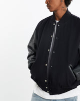 Vintage, 90s, Game, Varsity, Jacket, The Real Deal, size large, colour Black, newtown, sydney, australia, thrift store, opshop, preloved, secondhand, sustainable, retro, antique, 70s, 80s, 90s, 2000s, 00s, fashion, clothing, streetwear, trendy, garment, style, boutique, store, shop, archive, sale, cheap, best, top, Jackets