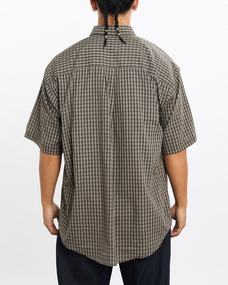 Vintage, 90s, Polo, Ralph, Lauren, Short, Sleeve, Button, Up, Shirt, The Real Deal, size large, colour Brown, newtown, sydney, australia, thrift store, opshop, preloved, secondhand, sustainable, retro, antique, 70s, 80s, 90s, 2000s, 00s, fashion, clothing, streetwear, trendy, garment, style, boutique, store, shop, archive, sale, cheap, best, top, Shirts