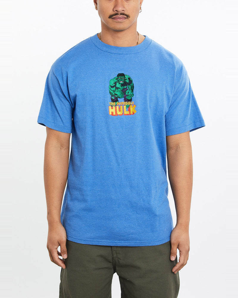 Vintage, 90s, The, Incredible, Hulk, Tee, The Real Deal, size large, colour Blue, newtown, sydney, australia, thrift store, opshop, preloved, secondhand, sustainable, retro, antique, 70s, 80s, 90s, 2000s, 00s, fashion, clothing, streetwear, trendy, garment, style, boutique, store, shop, archive, sale, cheap, best, top, T-Shirts