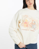 Vintage, 90s, Disney, Winnie, The, Pooh, Sweatshirt, The Real Deal, size medium, colour Beige, newtown, sydney, australia, thrift store, opshop, preloved, secondhand, sustainable, retro, antique, 70s, 80s, 90s, 2000s, 00s, fashion, clothing, streetwear, trendy, garment, style, boutique, store, shop, archive, sale, cheap, best, top, Sweats and hoodies