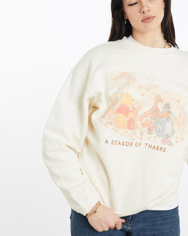 Vintage, 90s, Disney, Winnie, The, Pooh, Sweatshirt, The Real Deal, size medium, colour Beige, newtown, sydney, australia, thrift store, opshop, preloved, secondhand, sustainable, retro, antique, 70s, 80s, 90s, 2000s, 00s, fashion, clothing, streetwear, trendy, garment, style, boutique, store, shop, archive, sale, cheap, best, top, Sweats and hoodies