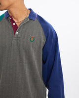 Vintage, 90s, Chaps, Ralph, Lauren, Long, Sleeve, Polo, Shirt, The Real Deal, size large, colour Multicolour, newtown, sydney, australia, thrift store, opshop, preloved, secondhand, sustainable, retro, antique, 70s, 80s, 90s, 2000s, 00s, fashion, clothing, streetwear, trendy, garment, style, boutique, store, shop, archive, sale, cheap, best, top, Shirts