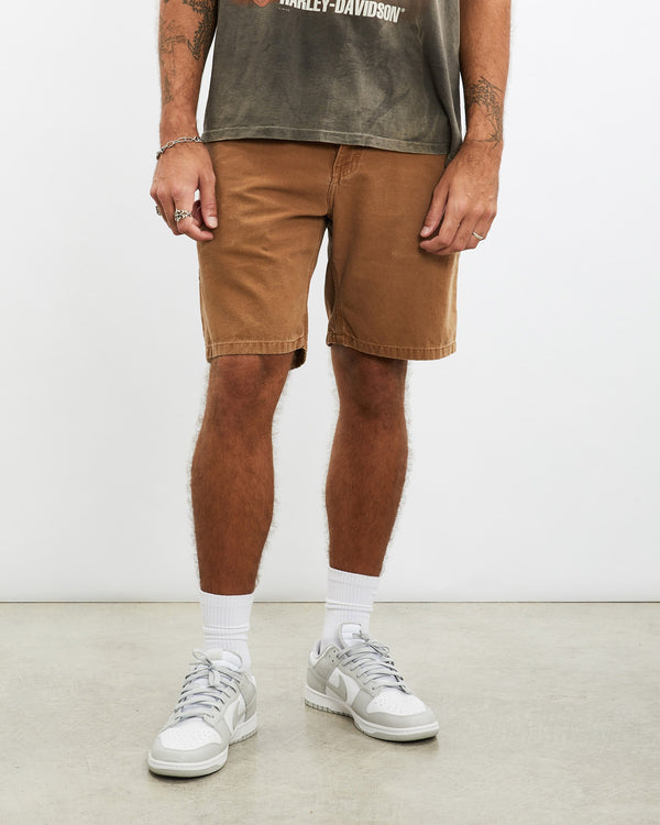 Vintage, Saw, Horse, Carpenter, Shorts, The Real Deal, size 36", colour Brown, newtown, sydney, australia, thrift store, opshop, preloved, secondhand, sustainable, retro, antique, 70s, 80s, 90s, 2000s, 00s, fashion, clothing, streetwear, trendy, garment, style, boutique, store, shop, archive, sale, cheap, best, top, Shorts