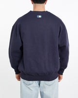 Vintage, MLB, Seattle, Mariners, Sweatshirt, The Real Deal, size double extra large, colour Navy, newtown, sydney, australia, thrift store, opshop, preloved, secondhand, sustainable, retro, antique, 70s, 80s, 90s, 2000s, 00s, fashion, clothing, streetwear, trendy, garment, style, boutique, store, shop, archive, sale, cheap, best, top, Sweats and hoodies