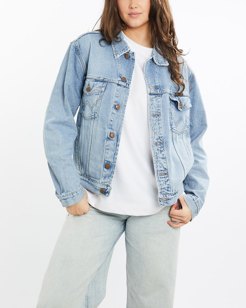 Vintage, 90s, Wrangler, Denim, Jacket, The Real Deal, size medium, colour Blue, newtown, sydney, australia, thrift store, opshop, preloved, secondhand, sustainable, retro, antique, 70s, 80s, 90s, 2000s, 00s, fashion, clothing, streetwear, trendy, garment, style, boutique, store, shop, archive, sale, cheap, best, top, Jackets