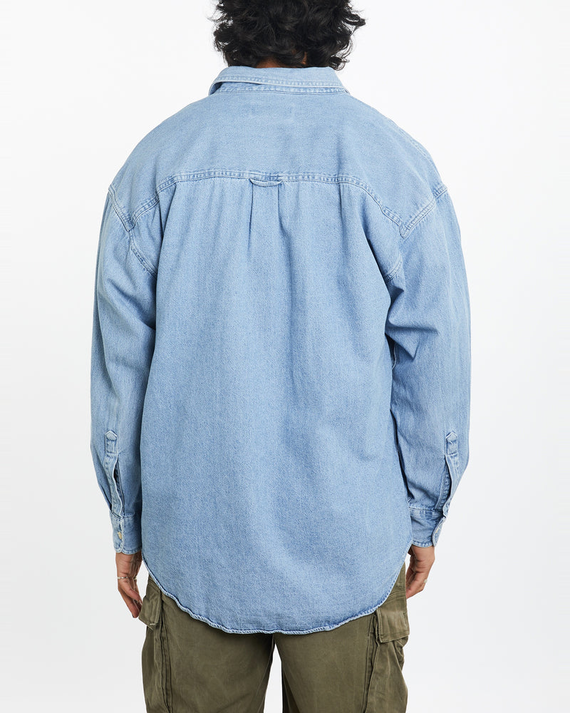 Vintage 90s Chaps Ralph Lauren Denim Button Up Shirt <br>L , The Real Deal , newtown, sydney, australia, thrift store, opshop, preloved, secondhand, sustainable, retro, antique, 70s, 80s, 90s, 2000s, 00s, fashion, clothing, streetwear, trendy, garment, style, boutique, store, shop, archive, sale, cheap, best, top