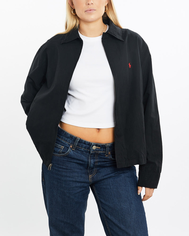 Vintage, 90s, Polo, Ralph, Lauren, Harrington, Jacket, The Real Deal, size medium, colour Black, newtown, sydney, australia, thrift store, opshop, preloved, secondhand, sustainable, retro, antique, 70s, 80s, 90s, 2000s, 00s, fashion, clothing, streetwear, trendy, garment, style, boutique, store, shop, archive, sale, cheap, best, top, Jackets