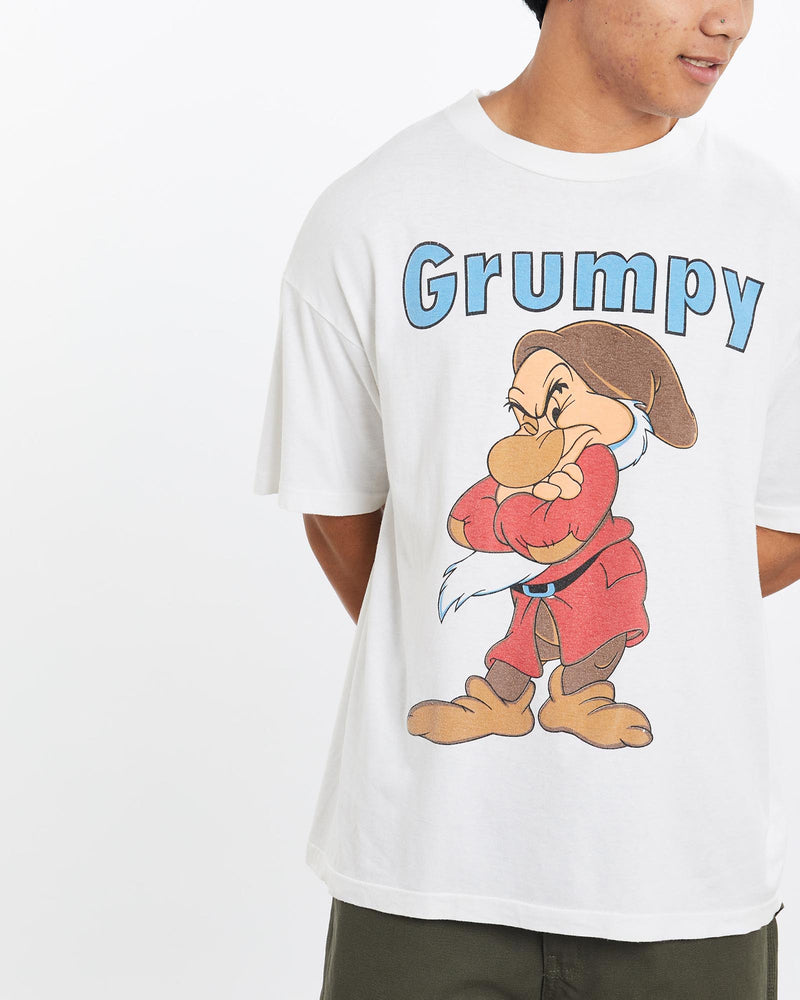Vintage, 90s, Disney, Grumpy, Cartoon, Tee, The Real Deal, size large, colour White, newtown, sydney, australia, thrift store, opshop, preloved, secondhand, sustainable, retro, antique, 70s, 80s, 90s, 2000s, 00s, fashion, clothing, streetwear, trendy, garment, style, boutique, store, shop, archive, sale, cheap, best, top, T-Shirts
