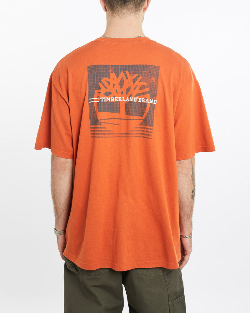 Vintage, Timberland, Tee, The Real Deal, size extra large, colour Orange, newtown, sydney, australia, thrift store, opshop, preloved, secondhand, sustainable, retro, antique, 70s, 80s, 90s, 2000s, 00s, fashion, clothing, streetwear, trendy, garment, style, boutique, store, shop, archive, sale, cheap, best, top, T-Shirts