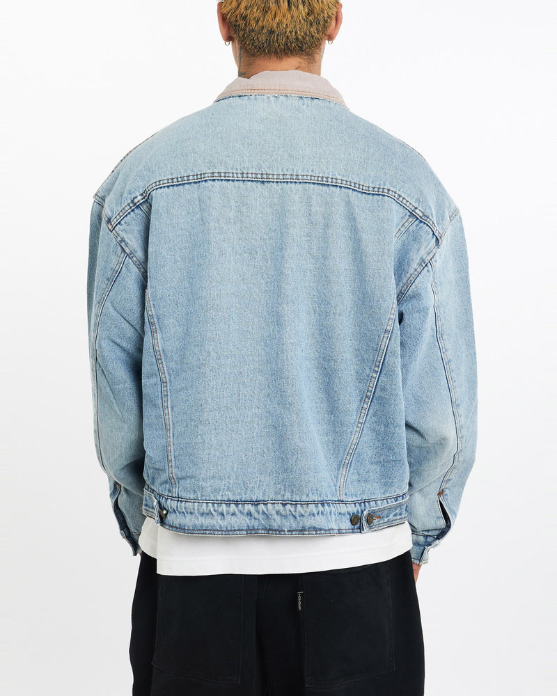 Vintage, Wrangler, Sherpa, Lined, Denim, Jacket, The Real Deal, size extra large, colour Blue, newtown, sydney, australia, thrift store, opshop, preloved, secondhand, sustainable, retro, antique, 70s, 80s, 90s, 2000s, 00s, fashion, clothing, streetwear, trendy, garment, style, boutique, store, shop, archive, sale, cheap, best, top, Jackets