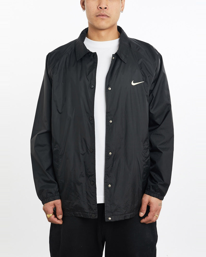 Vintage, 90s, Nike, Coaches, Jacket, The Real Deal, size extra large, colour Black, newtown, sydney, australia, thrift store, opshop, preloved, secondhand, sustainable, retro, antique, 70s, 80s, 90s, 2000s, 00s, fashion, clothing, streetwear, trendy, garment, style, boutique, store, shop, archive, sale, cheap, best, top, Jackets