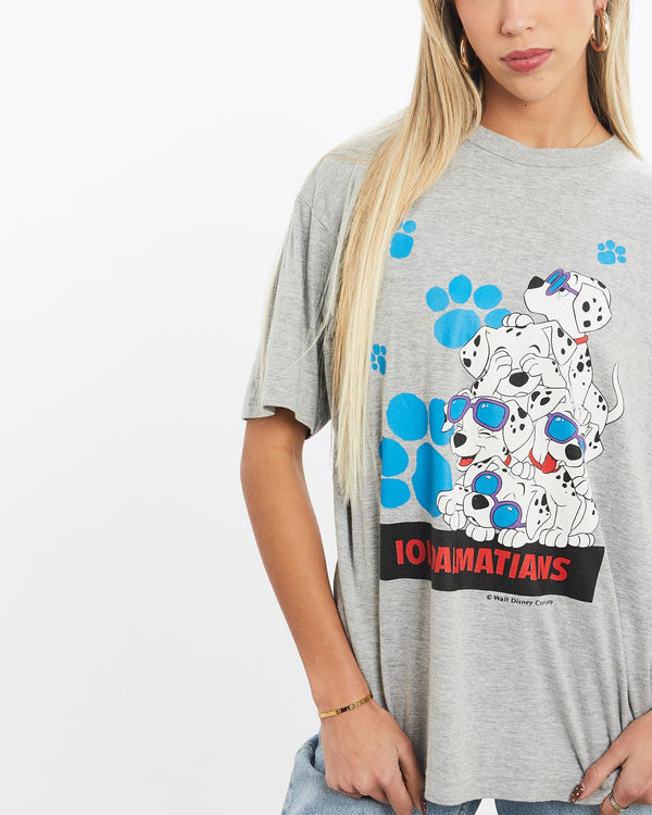 Vintage, 1995, 101, Dalmatians, Cartoon, Tee, The Real Deal, size extra small, colour Grey, newtown, sydney, australia, thrift store, opshop, preloved, secondhand, sustainable, retro, antique, 70s, 80s, 90s, 2000s, 00s, fashion, clothing, streetwear, trendy, garment, style, boutique, store, shop, archive, sale, cheap, best, top, T-Shirts