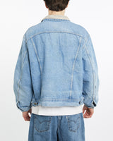 Vintage, 90s, Lee, Stormrider, Blanket, Lined, Denim, Jacket, The Real Deal, size extra large, colour Blue, newtown, sydney, australia, thrift store, opshop, preloved, secondhand, sustainable, retro, antique, 70s, 80s, 90s, 2000s, 00s, fashion, clothing, streetwear, trendy, garment, style, boutique, store, shop, archive, sale, cheap, best, top, Jackets