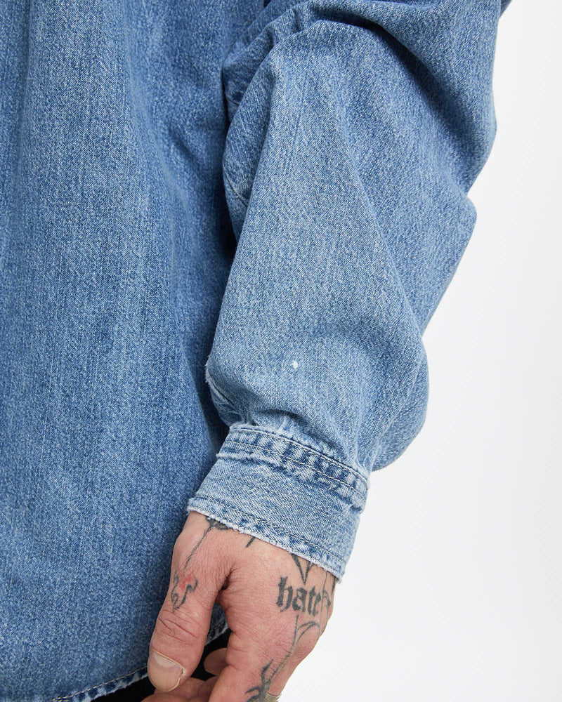 Vintage 90s Levi's Denim Button Up Shirt <br>L , The Real Deal , newtown, sydney, australia, thrift store, opshop, preloved, secondhand, sustainable, retro, antique, 70s, 80s, 90s, 2000s, 00s, fashion, clothing, streetwear, trendy, garment, style, boutique, store, shop, archive, sale, cheap, best, top