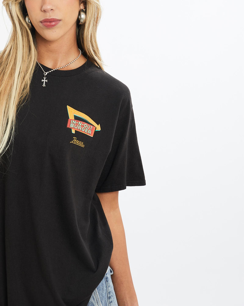 Vintage, In-N-Out, Burger, Tee, The Real Deal, size small, colour Black, newtown, sydney, australia, thrift store, opshop, preloved, secondhand, sustainable, retro, antique, 70s, 80s, 90s, 2000s, 00s, fashion, clothing, streetwear, trendy, garment, style, boutique, store, shop, archive, sale, cheap, best, top, T-Shirts