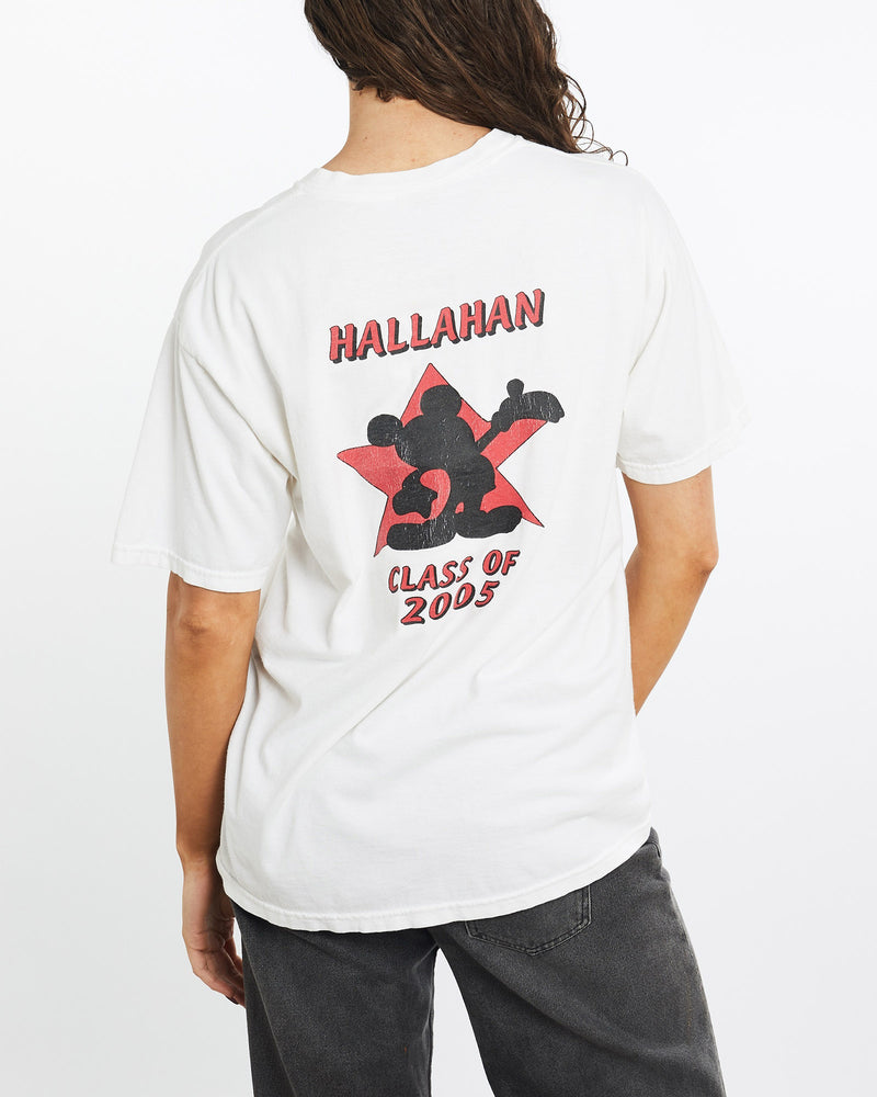 Vintage, 90s, Disney, Mickey, Mouse, Hallahan, Idol', Tee, The Real Deal, size medium, colour White, newtown, sydney, australia, thrift store, opshop, preloved, secondhand, sustainable, retro, antique, 70s, 80s, 90s, 2000s, 00s, fashion, clothing, streetwear, trendy, garment, style, boutique, store, shop, archive, sale, cheap, best, top, T-Shirts